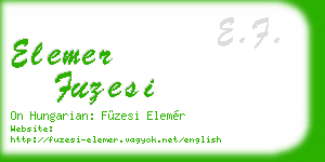 elemer fuzesi business card
